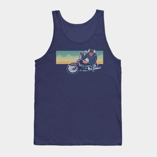 Biker Buffalo Tank Top by Tihara